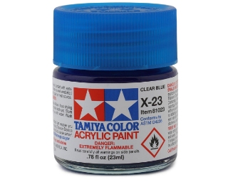 Picture of Tamiya X-23 Clear Blue Gloss Finish Acrylic Paint (23ml)